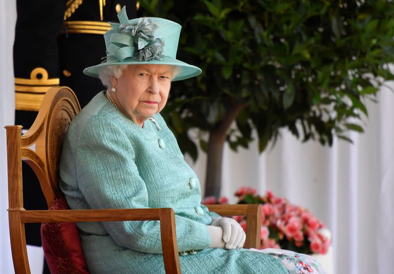 Britain's Queen Elizabeth marks her official birthday in Windsor