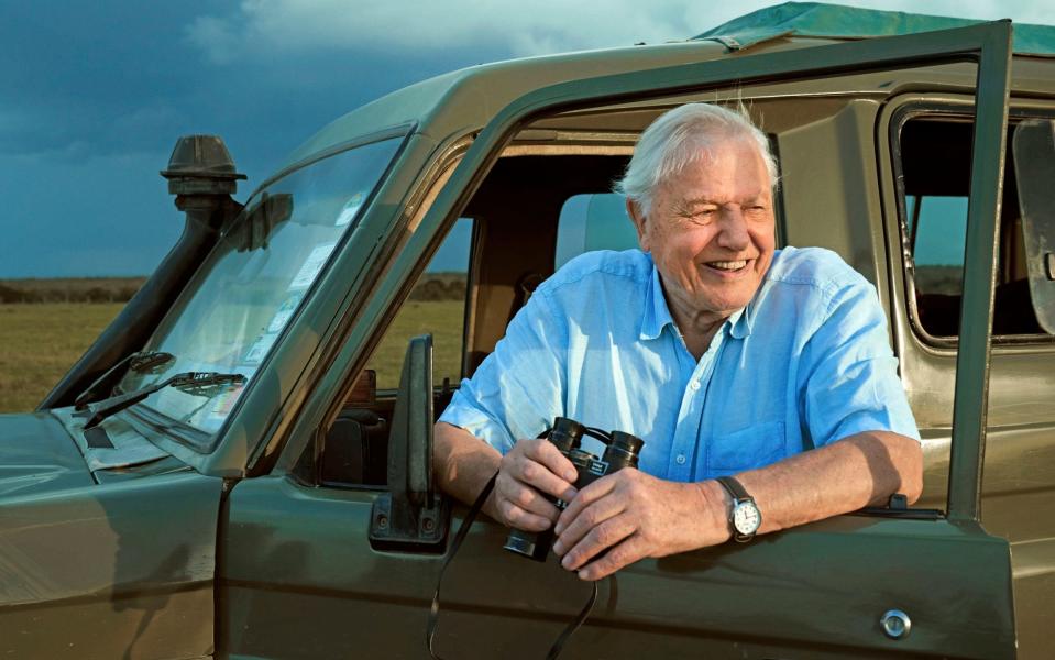 Sir David Attenborough en locaciones en Kenia - Alex Board/BBC/PA