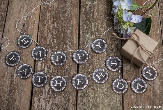 fathers day decorations chalkboard garland