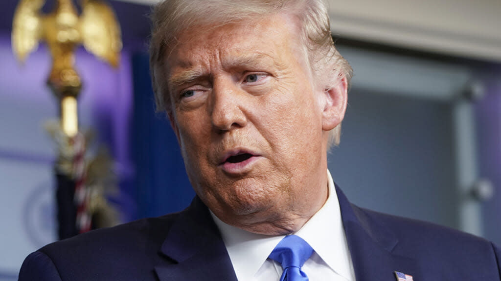 U.S. President Donald Trump speaks during a news conference in the briefing room of the White House on September 23, 2020 in Washington, DC. Trump fielded questions about a coronavirus vaccine and the latest developments in the Breonna Taylor case among other topics. (Photo by Joshua Roberts/Getty Images)