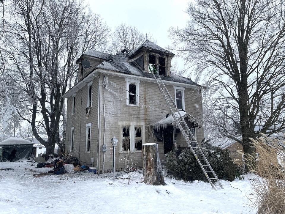 Central City Fire Chief Dale Russian said fire was coming out of the front door of the 728 Broad Ave., home when fire fighters arrived.