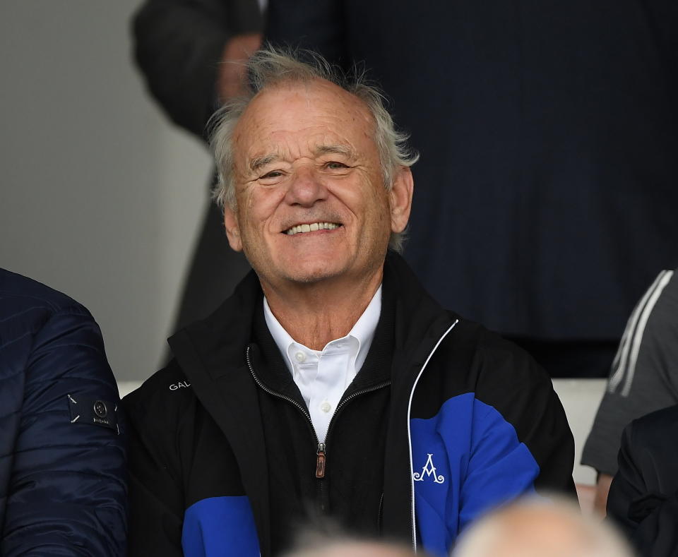 bill smiling in the stands