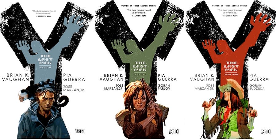 Y: The Last Man comic book covers