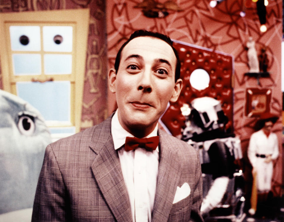 Paul Reubens as Pee-wee Herman on the set of Pee-wee&#39;s Playhouse. (Photo: CBS/Courtesy Everett Collection)