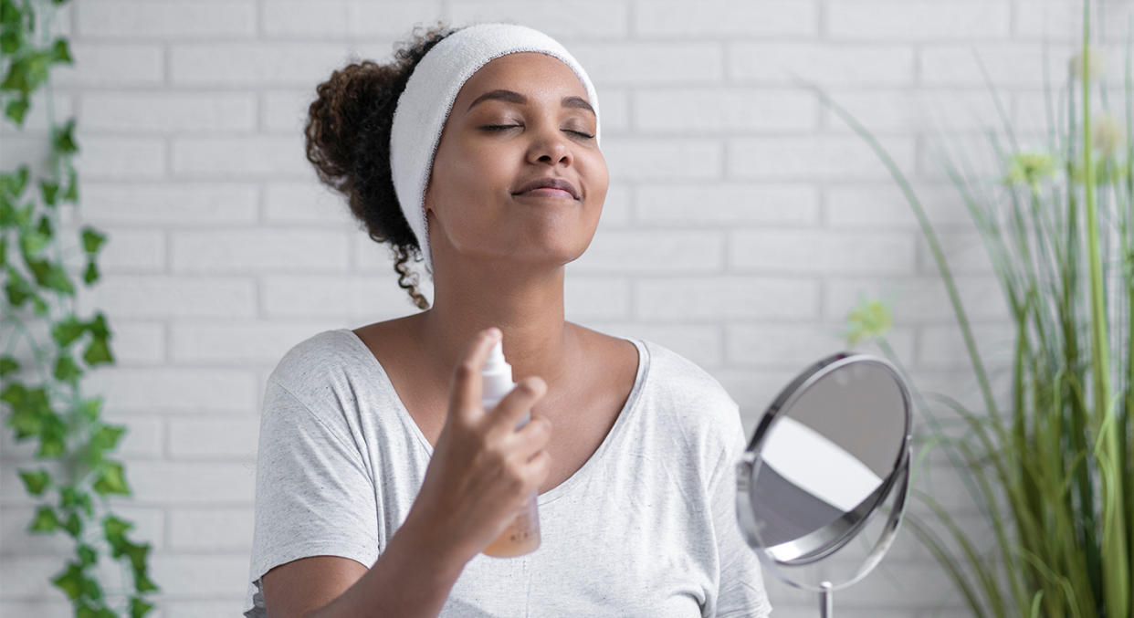 Want to give your skin a radiance boost? Sukin's Hydrating Mist Toner is tipped to be the beauty buy we need for a dewy and hydrated complexion. (Getty Images)