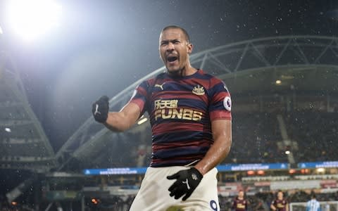 Salomon Rondon of Newcastle United (09) celebrates after he scores the opening goa - Credit: Newcastle United