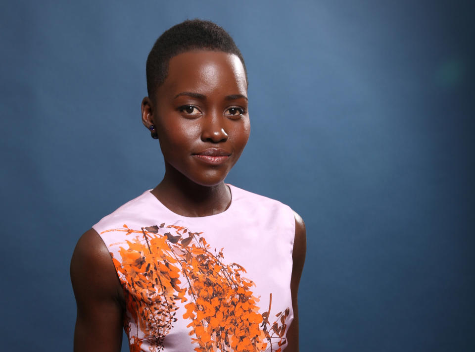 Lupita Nyong'o poses for a portrait at the 86th Oscars Nominees Luncheon, on Monday, Feb.10, 2014 in Beverly Hills, Calif. (Photo by Matt Sayles/Invision/AP)