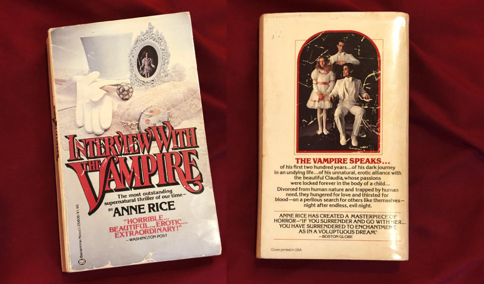 Original paperback cover art for 1976's Interview with the Vampire.