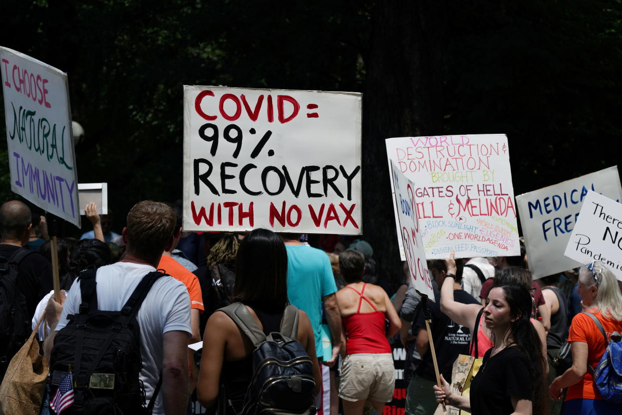 Protest von Impfgegnern im Juli in New York (Bild: REUTERS/David 'Dee' Delgado)