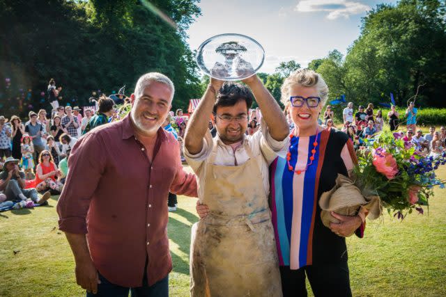 Rahul with Paul Hollywood and Prue Leith (Mark Bourdillon/Love Productions)