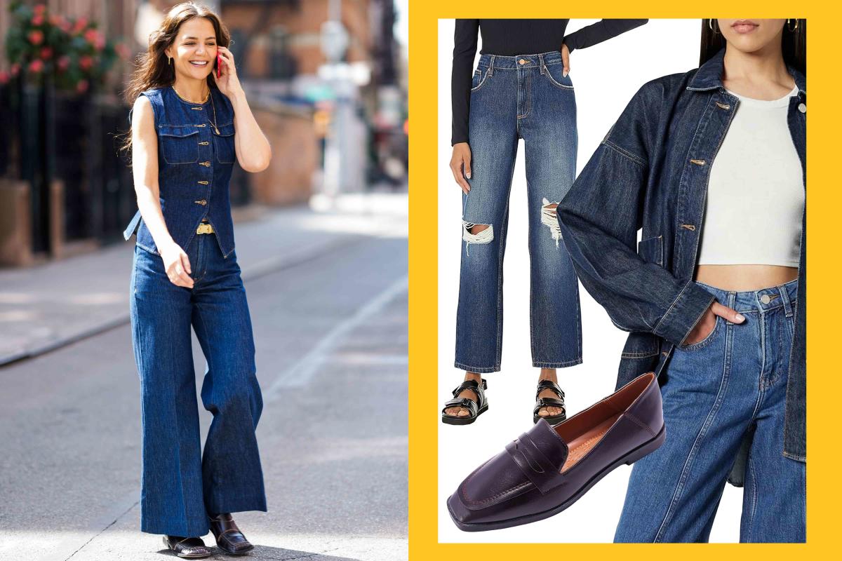 Katie Holmes Just Crushed the Canadian Tuxedo Trend Everyone in ...