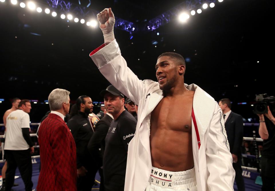 Anthony Joshua added the WBO belt to his haul