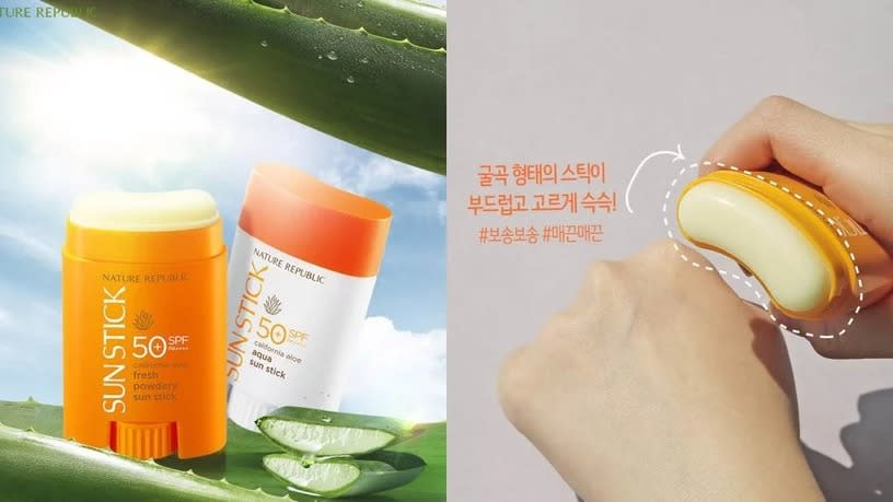 NATURE REPUBLIC 加州蘆薈乾爽防曬棒 24g，約NT$575。圖片來源：IG＠naturerepublic_kr