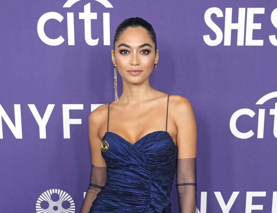 FILE - Ambra Battilana Gutierrez attends the premiere of "She Said" during the 60th New York Film Festival on Oct. 13, 2022, in New York. Gutierrez, an Italian and Filipina model, reported to authorities in 2015 that Weinstein groped her breast at a New York meeting. She became a major media figure in the #MeToo explosion two years later, when The New Yorker reported Weinstein paid her $1 million to silence her after prosecutors declined to charge him. (Photo by Charles Sykes/Invision/AP, File)