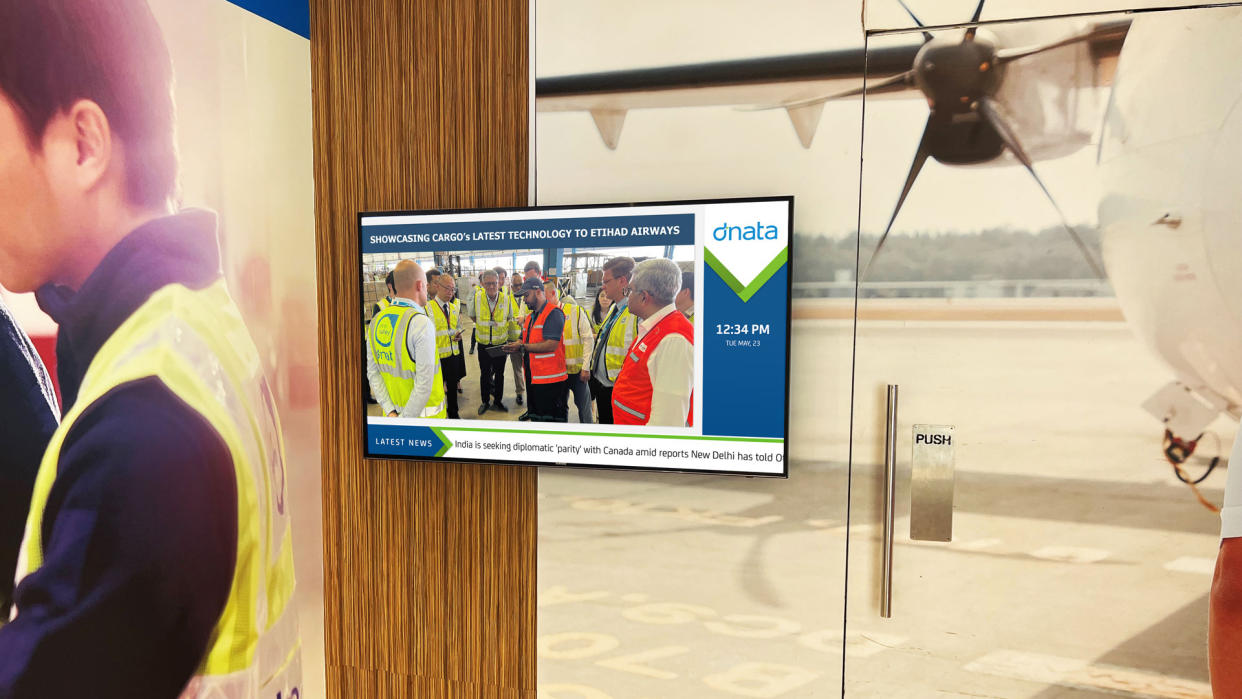  Dnata digital signage powered by Red Dot. . 