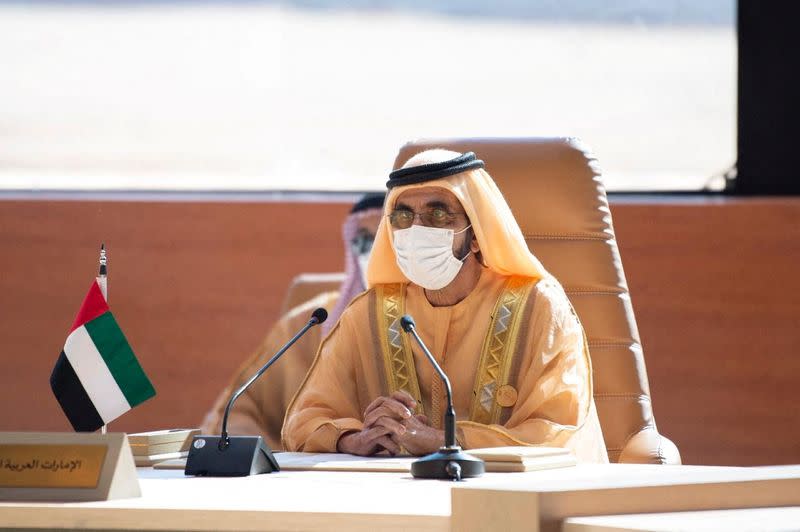 FILE PHOTO: Prime Minister and Vice-President of the United Arab Emirates and ruler of Dubai Sheikh Mohammed bin Rashid al-Maktoum, attends the Gulf Cooperation Council's (GCC) 41st Summit in Al-Ula