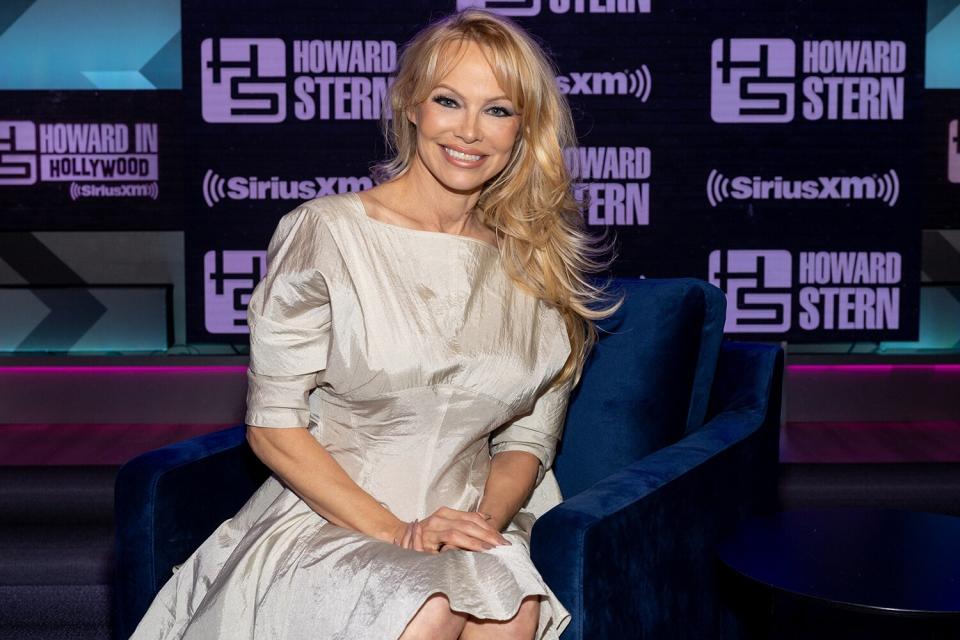 Pamela Anderson visits SiriusXM's 'The Howard Stern Show' at SiriusXM Studios