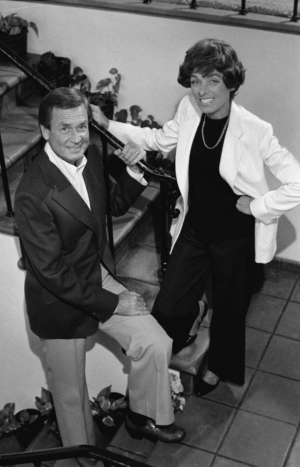 Bob Barker standing next to wife Dorothy Jo