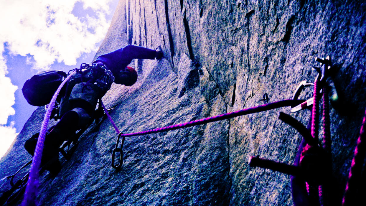  Rock climber, Yosemite, California. 