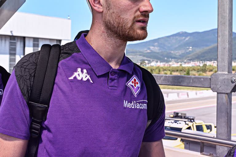 Lucas Beltrán, con la ropa de la Fiorentina