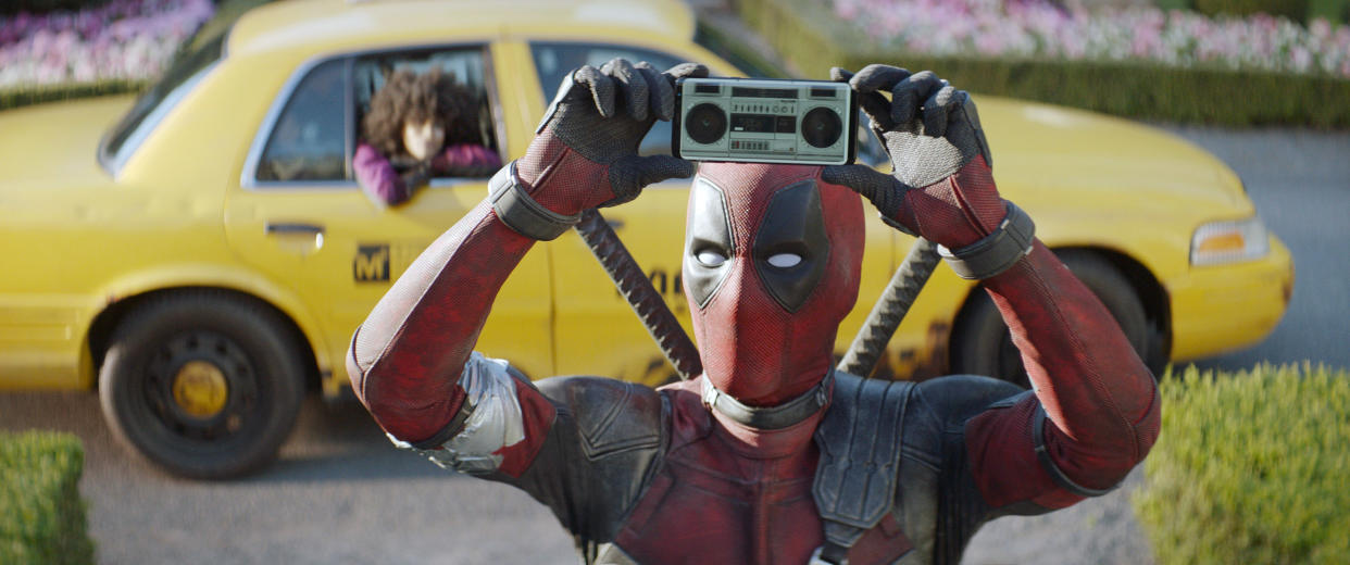 Deadpool pulls a 'Say Anything' in 'Deadpool 2' (Photo: Twentieth Century Fox Film Corp./Courtesy Everett Collection)