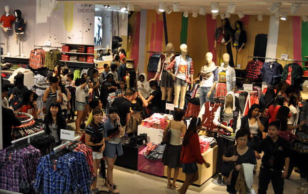 Two lower floors of the megastore are dedicated to ladies fashion. (Yahoo! photo/ Kai Fong)