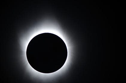 A solar eclipse as observed in Asia in 2017.