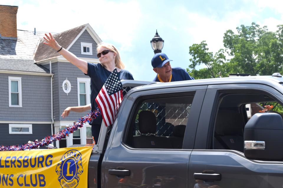 The Millersburg Lions Club was one of the many organizations represented in the bicentennial parade in Millersburg on Sunday.