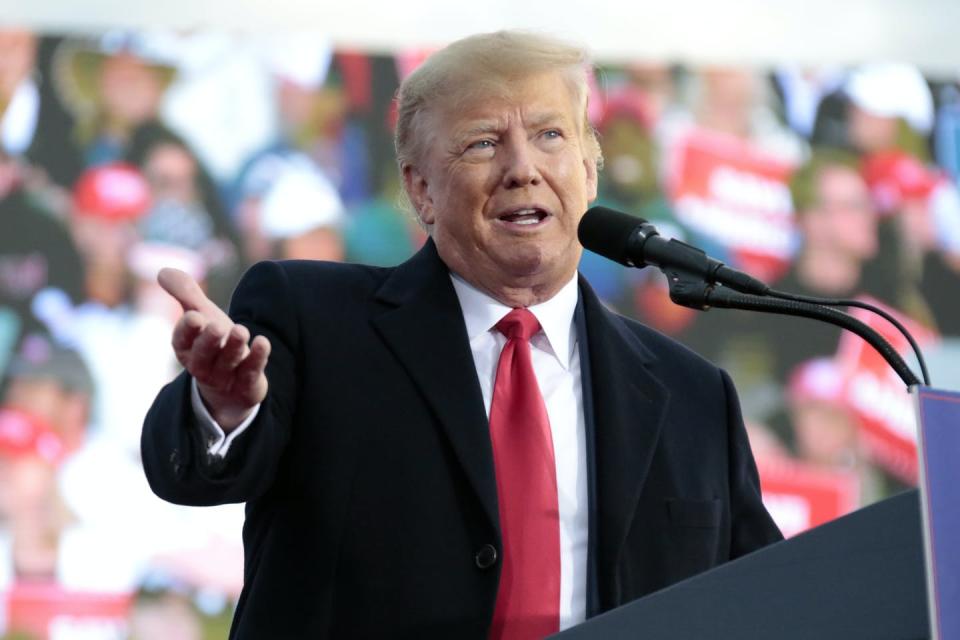 <span class="caption">Former US president Donald Trump has a track record of using strategic lies.</span> <span class="attribution"><span class="source">Chris Seward/AP/AAP</span></span>