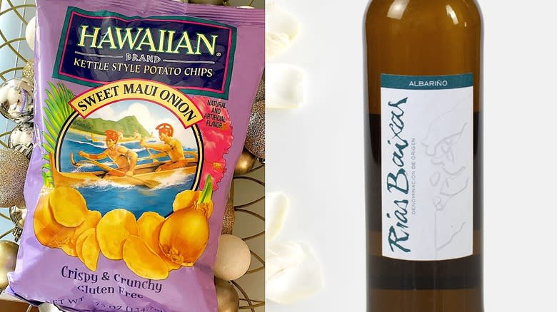 Maui onion chips with albarino