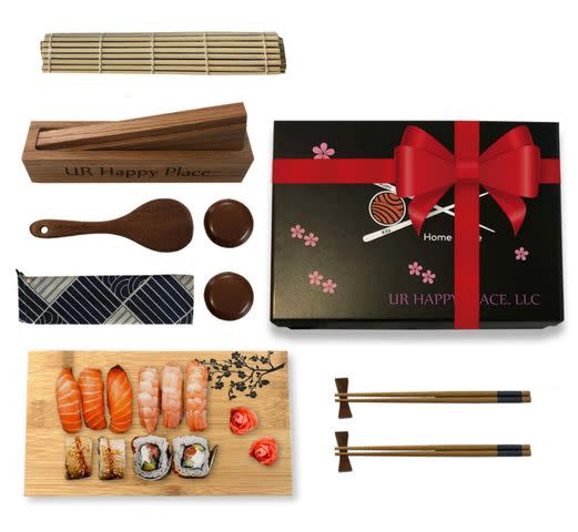 SushiQuik, Sushi Making Kit, Home DIY Perfect For Beginners, Kids, and  Families, Rolling Mat, Rice Paddle Training Frame, Roll Cutter