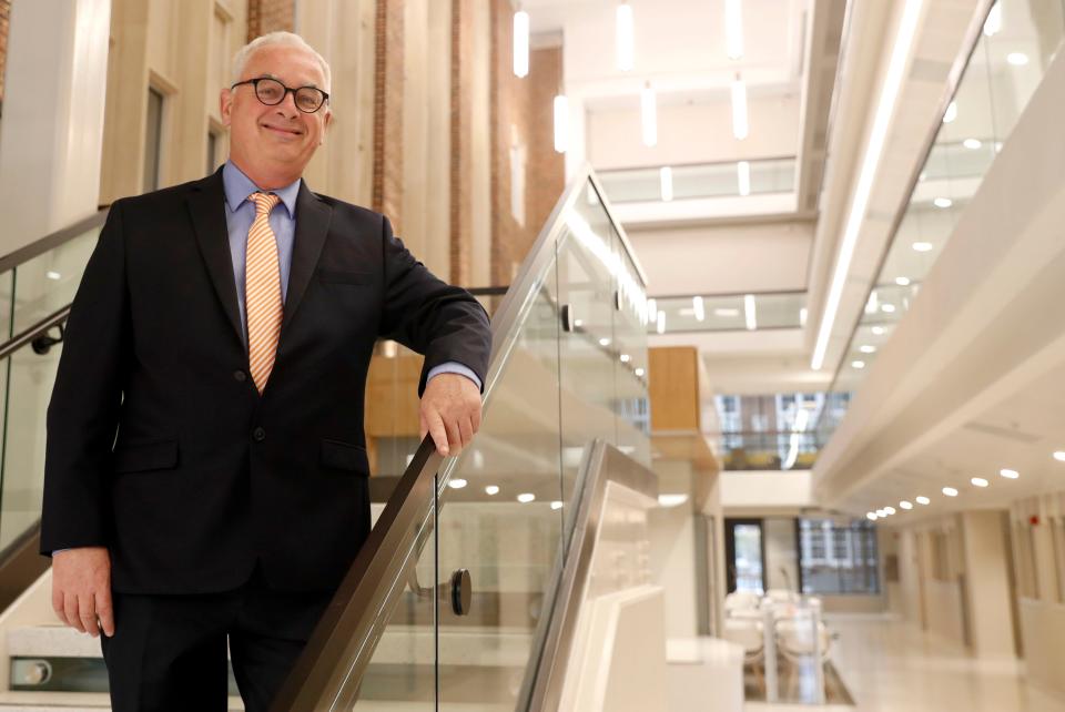 Peter Buckley is the new chancellor Wednesday, Feb. 3, 2022, at the University of Tennessee Health Science Center. 