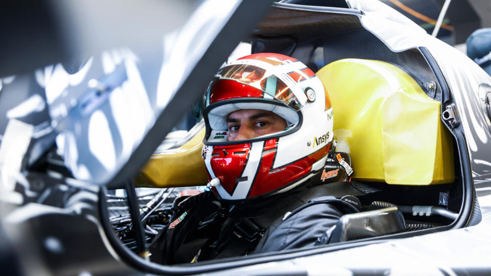 Porsche racer Felipe Nasr prepares for Le Mans.
