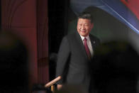 China's President Xi Jinping arrives for the APEC CEO Summit 2018 in Port Moresby, Papua New Guinea, Saturday, Nov. 17, 2018. (Fazry Ismail/Pool Photo via AP)