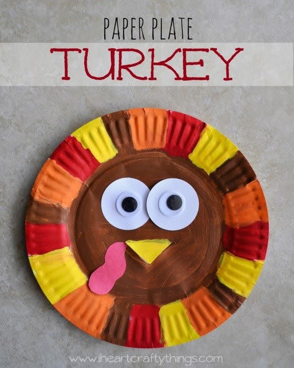 <p>The best crafts are as zany as they are colorful. This turkey features the biggest googly eyes your little ones will have ever seen—and a hilarious pink wattle to boot.</p><p><strong>Get the tutorial at <a href="https://crayonsandcravings.com/thanksgiving-chocolate-kiss-turkey-craft/" rel="nofollow noopener" target="_blank" data-ylk="slk:Crayons & Cravings;elm:context_link;itc:0;sec:content-canvas" class="link ">Crayons & Cravings</a>. </strong></p><p><strong><a class="link " href="https://www.amazon.com/Pieces-Self-Adhesive-Scrapbooking-Accessories-Assorted/dp/B01EV0YQ7M?tag=syn-yahoo-20&ascsubtag=%5Bartid%7C10050.g.28638625%5Bsrc%7Cyahoo-us" rel="nofollow noopener" target="_blank" data-ylk="slk:SHOP GOOGLY EYES;elm:context_link;itc:0;sec:content-canvas">SHOP GOOGLY EYES</a><br></strong></p>