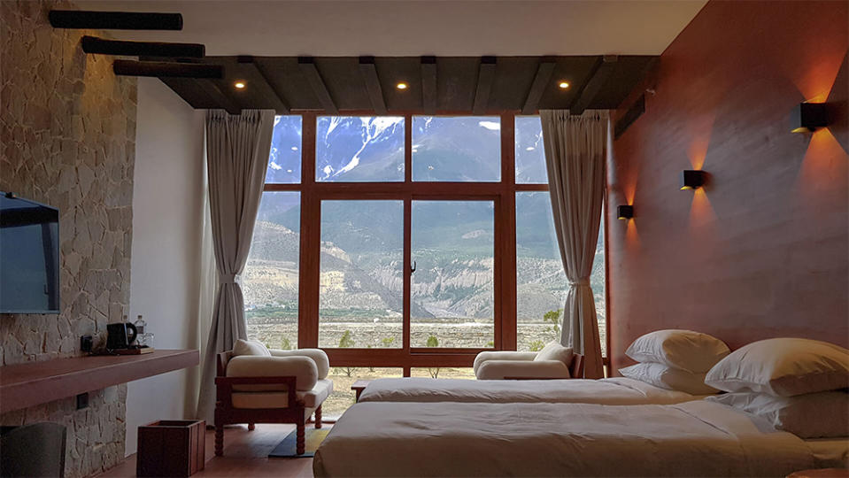 Landscape views from inside a suite at Shinta Mani Mustang