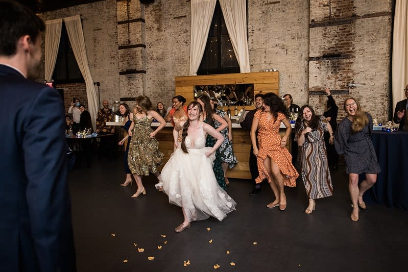 Phoebe and Logan’s spring wedding at The Green Building. Clean Plate Pictures