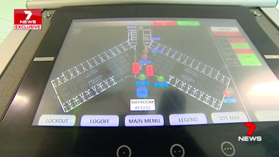 Guards will monitor inmates on screens from behind thicker Perspex glass. Source: 7 News