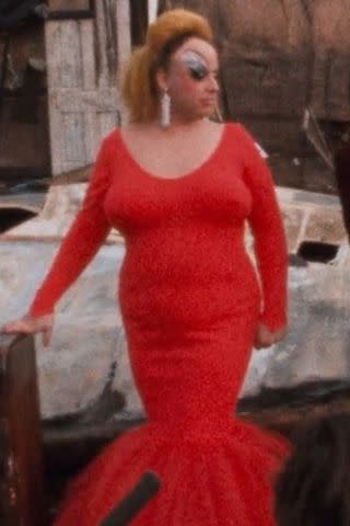 <p>New Line Cinema</p> Divine in John Waters' 'Pink Flamingos.'