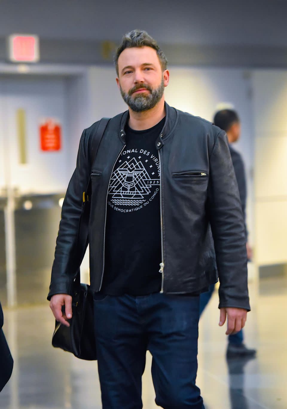 Ben Affleck (here in NYC this week) has made an awkward joke about Hollywood sexual harassment. Source: Getty