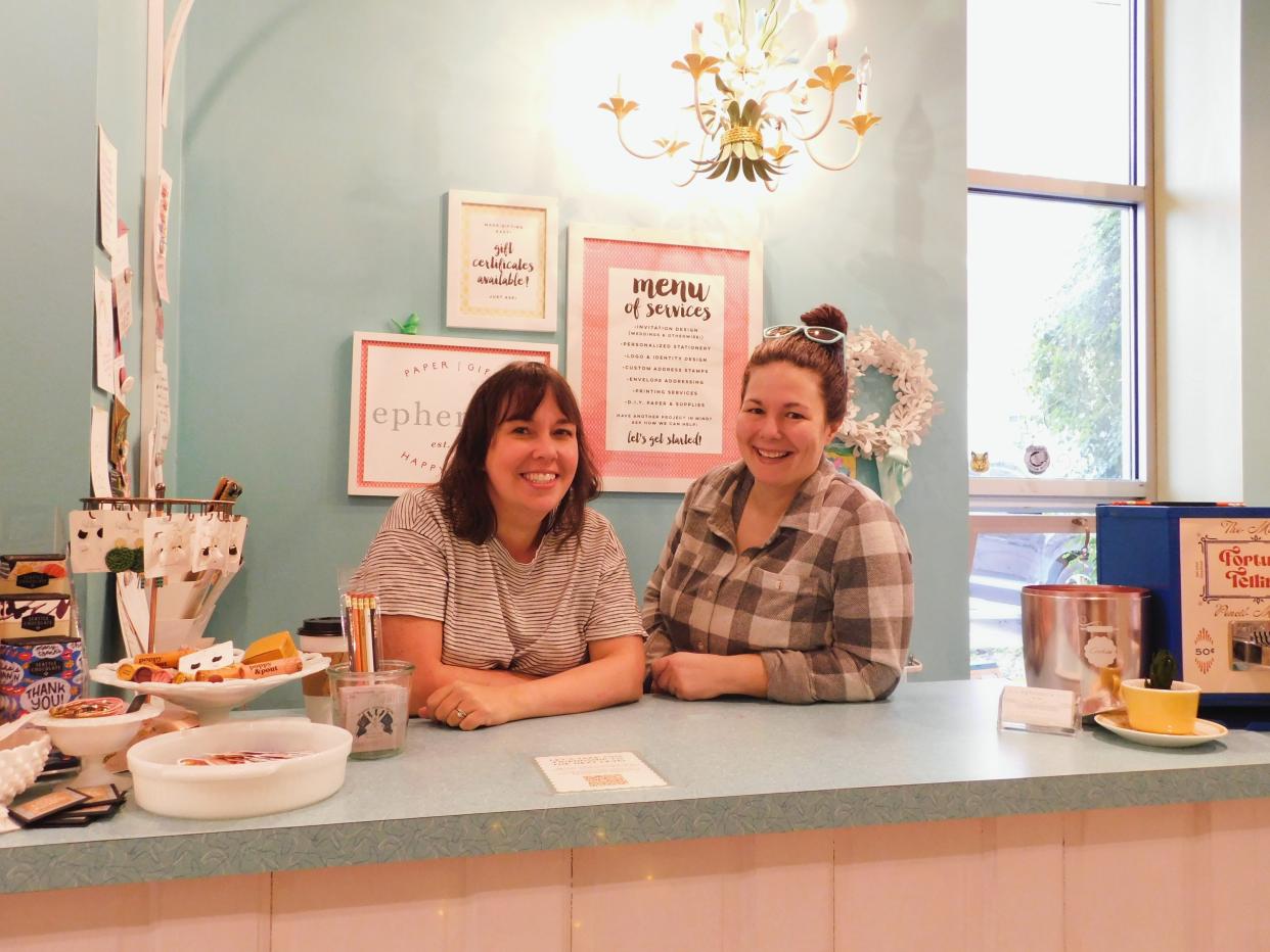 Arin Wiebers, left, and Karen Brady opened Ephemera in the East Village as a "community space for paper lovers" in 2008.
