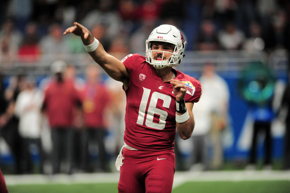 Washington State’s Gardner Minshew threw for 4,480 yards, 36 touchdowns and nine interceptions in 12 games this past season. (Getty Images)