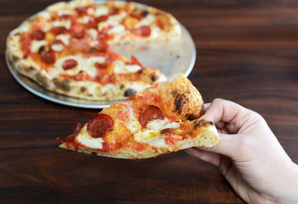 On the menu at Pizzaioli in West Palm Beach: crispy pepperoni pizza on sourdough crust.