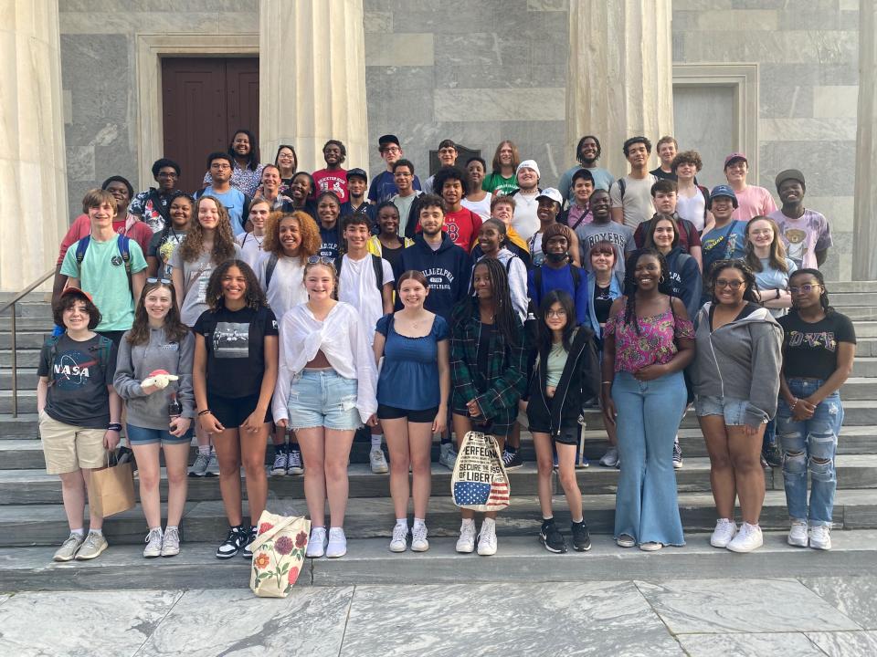 The Brockton High School Wind Ensemble earned first place at the WorldStrides Heritage Festival, where the students performed on stage at the Metropolitan Opera House in Philadelphia on Saturday, April 22, 2023.