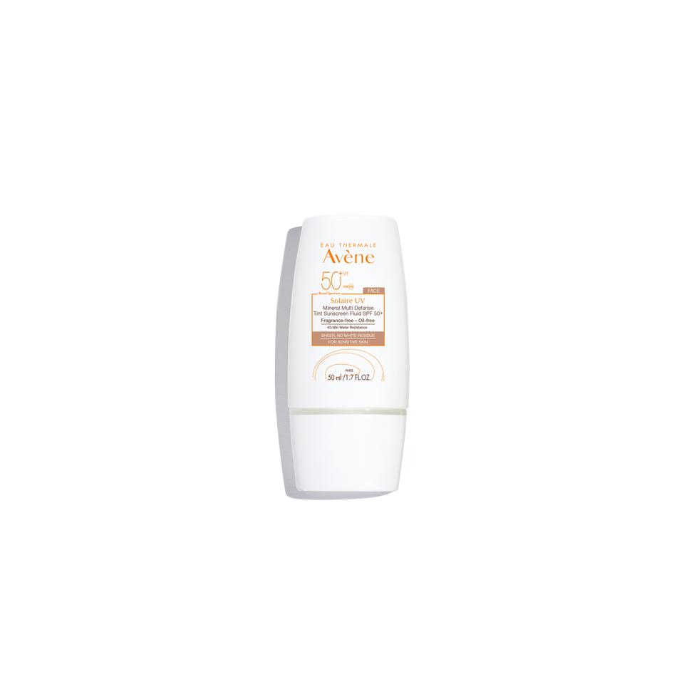 best sunscreens for sensitive skin, Avène Solaire UV Mineral Multi Defense Sunscreen Fluid SPF 50