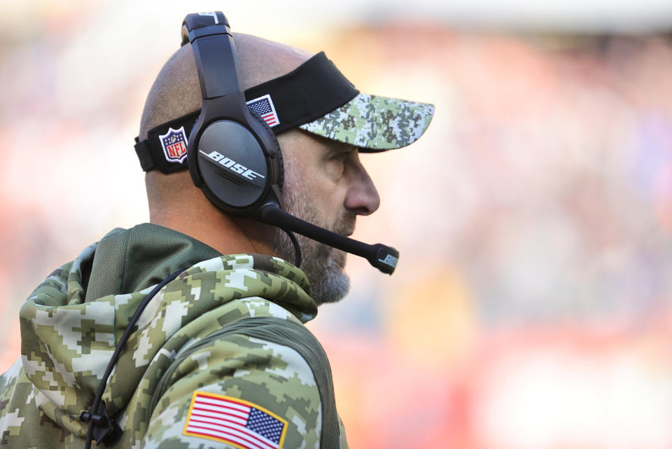 The seat is only hotter for Bears head coach Matt Nagy after losing to the Lamar Jackson-less Ravens at home. (Photo by Jonathan Daniel/Getty Images)