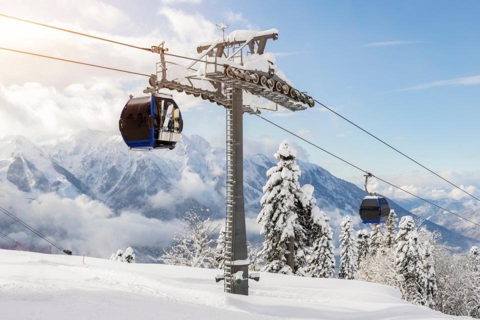 Monica Laso was trapped in a ski gondola, similar to this one, at Heavenly Mountain Resort in Lake Tahoe (Getty Images)