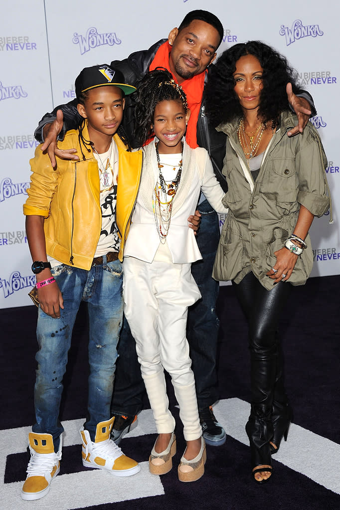 Justin Bieber Never Say Never LA Premiere 2011 Will Smith Jada Pinkett Smith Willow Smith Jaden Smith