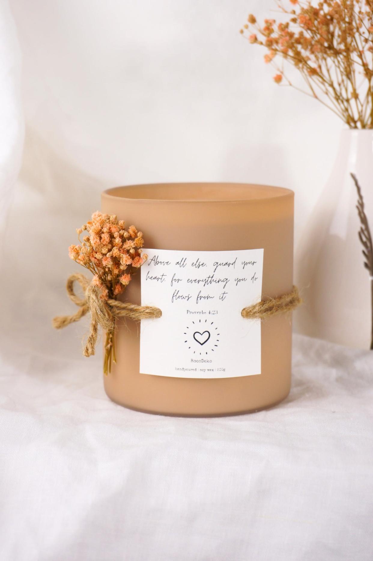 <p><a href="https://go.redirectingat.com?id=74968X1596630&url=https%3A%2F%2Fwww.etsy.com%2Flisting%2F1522762613%2Fchristian-candle-christian-gift&sref=https%3A%2F%2Fwww.womansday.com%2Flife%2Fg23768575%2Fbest-christian-gifts%2F" rel="nofollow noopener" target="_blank" data-ylk="slk:Shop Now;elm:context_link;itc:0;sec:content-canvas" class="link rapid-noclick-resp">Shop Now</a></p><p>Bible Verse Scented Candle</p><p>etsy.com</p><p>$24.82</p>