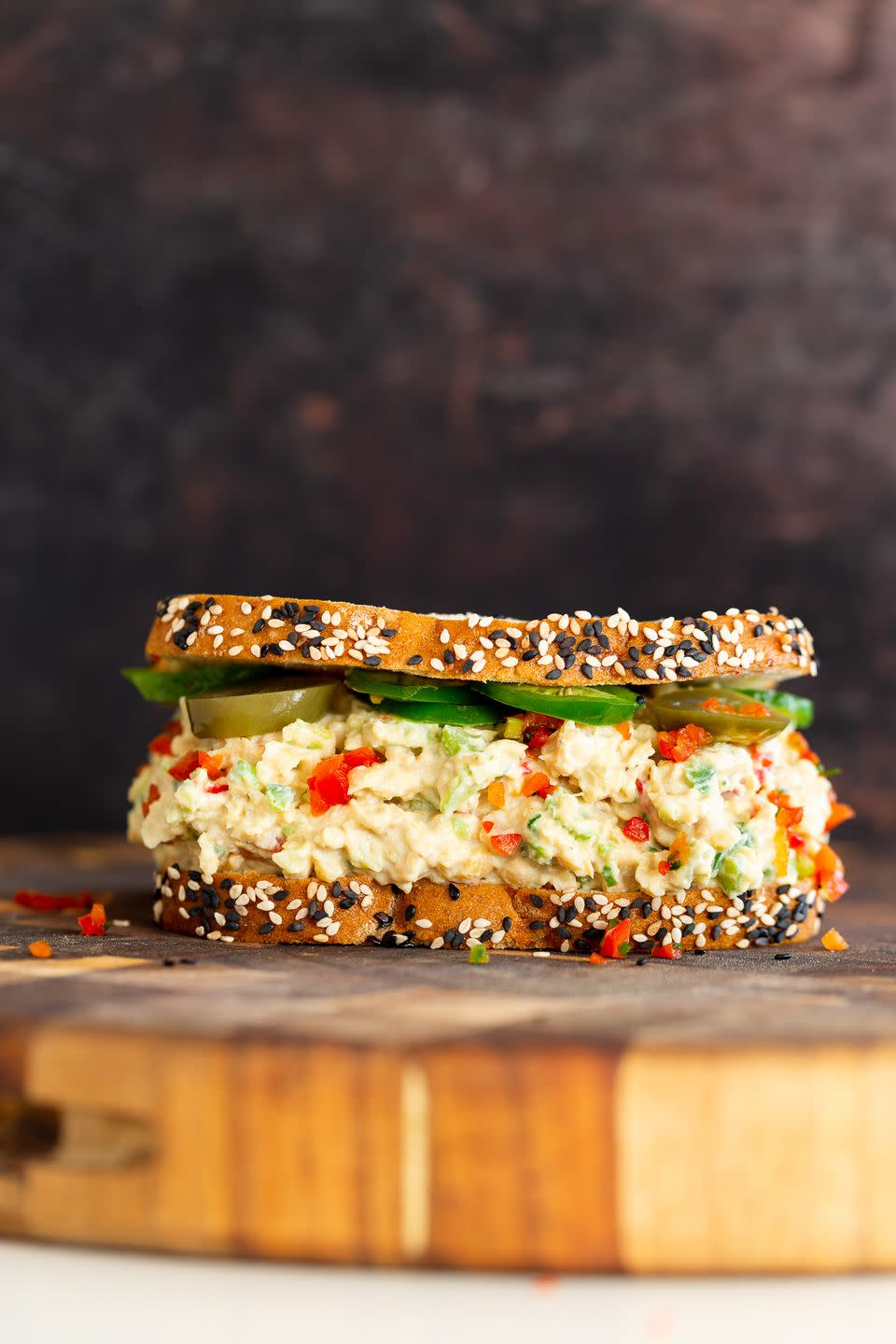 Jalapeño Popper Chickpea Salad Sandwich